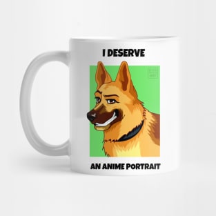 German Shepherd Dog: Anime Cartoon Portrait Mug